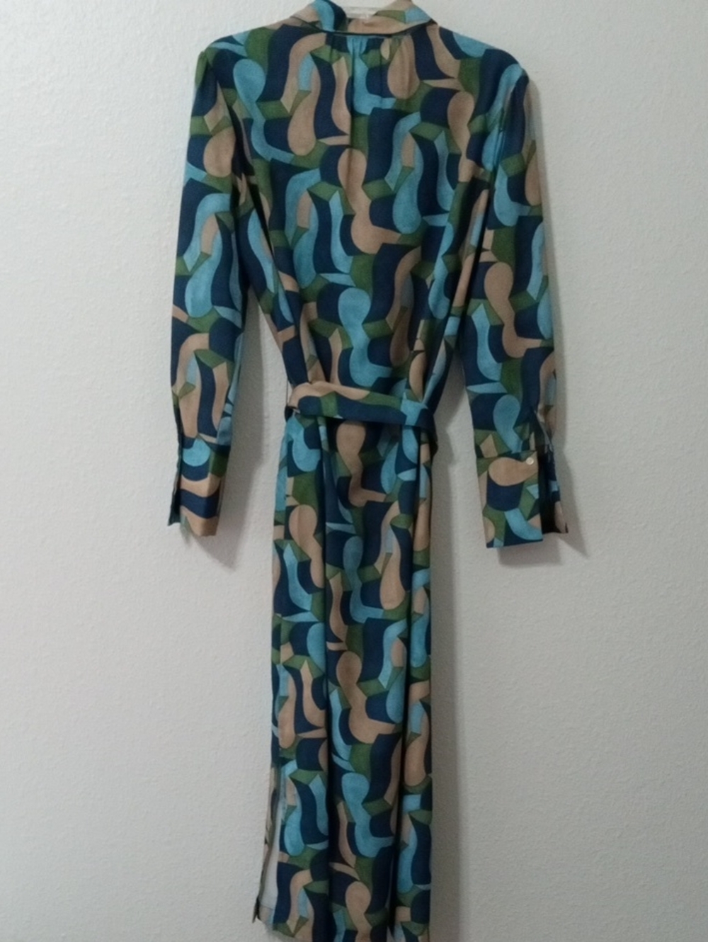J. McLaughlin Long Sleeve Geometric Print Shirt Dress Store Tag - Picture 7 of 7